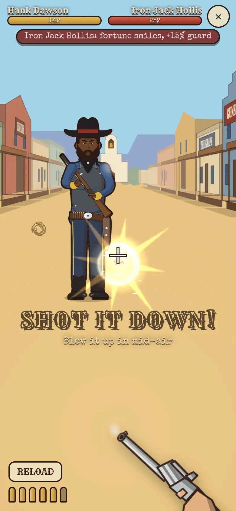 A powder keg blown up in mid-air: SHOT IT DOWN!